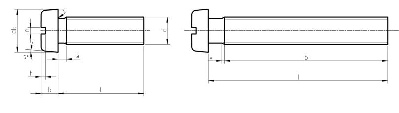 نقشه مهندسی پیچ ماشینی DIN84